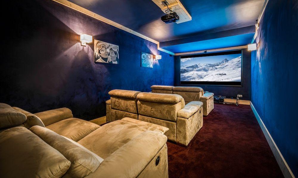 The fantastic Cinema Room in Chalet Bellacima Lodge, Meribel