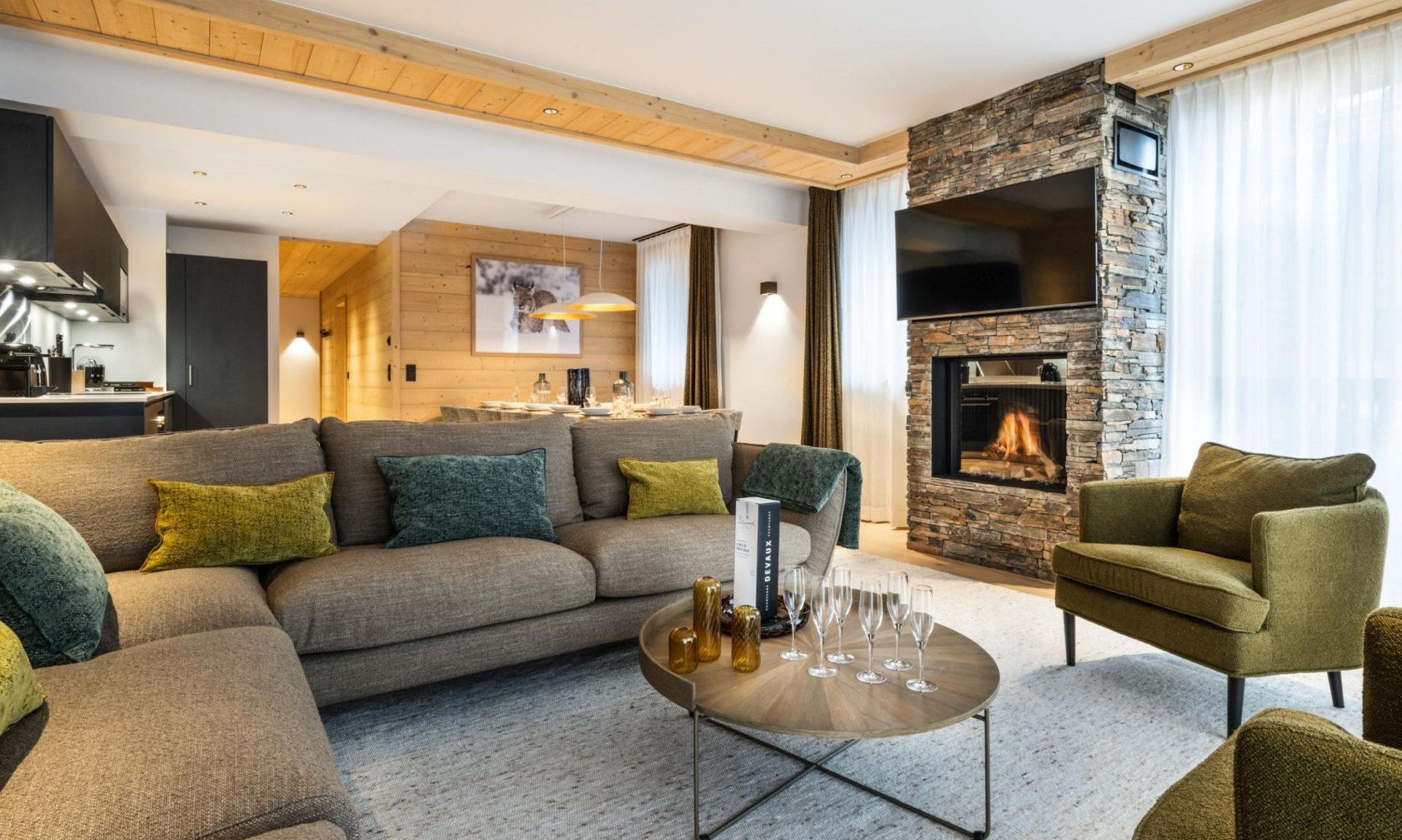 Apartment Living area Residence Falcon Lodge Meribel