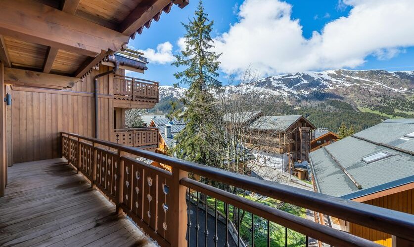 The Beautiful view from the Balcony of Apartment Parc Alpin 302 in Meribel