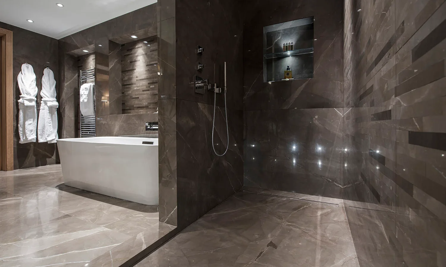 One of the beautiful bathrooms in Chalet Le Grenier in Meribel Centre One of the beautiful bathrooms in Chalet Le Grenier in Meribel Centre