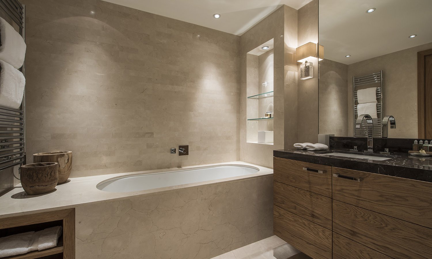 One of the bathrooms in Chalet Le Grenier in Meribel Centre One of the bathrooms in Chalet Le Grenier in Meribel Centre