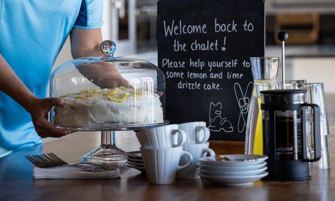 Afternoon tea in Chalet Oxalys Meribel Afternoon tea in Chalet Oxalys Meribel