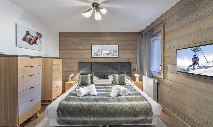 Beautifull finished Bedrooms in Apartment Parc Alpin 302 Meribel