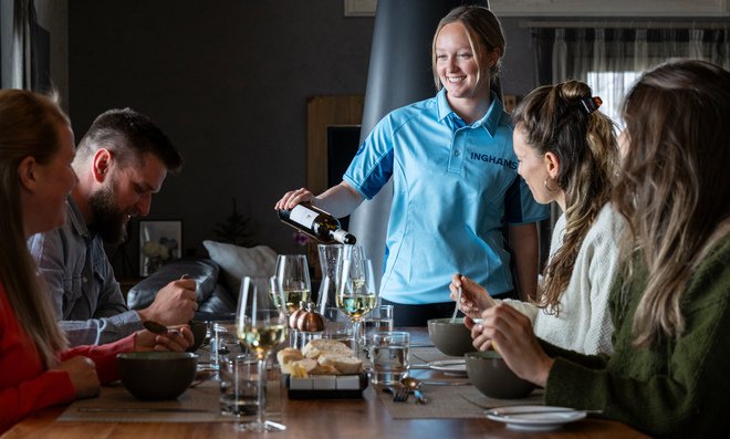 Tasty evening meals at Chalet Oxalys Meribel Tasty evening meals at Chalet Oxalys Meribel