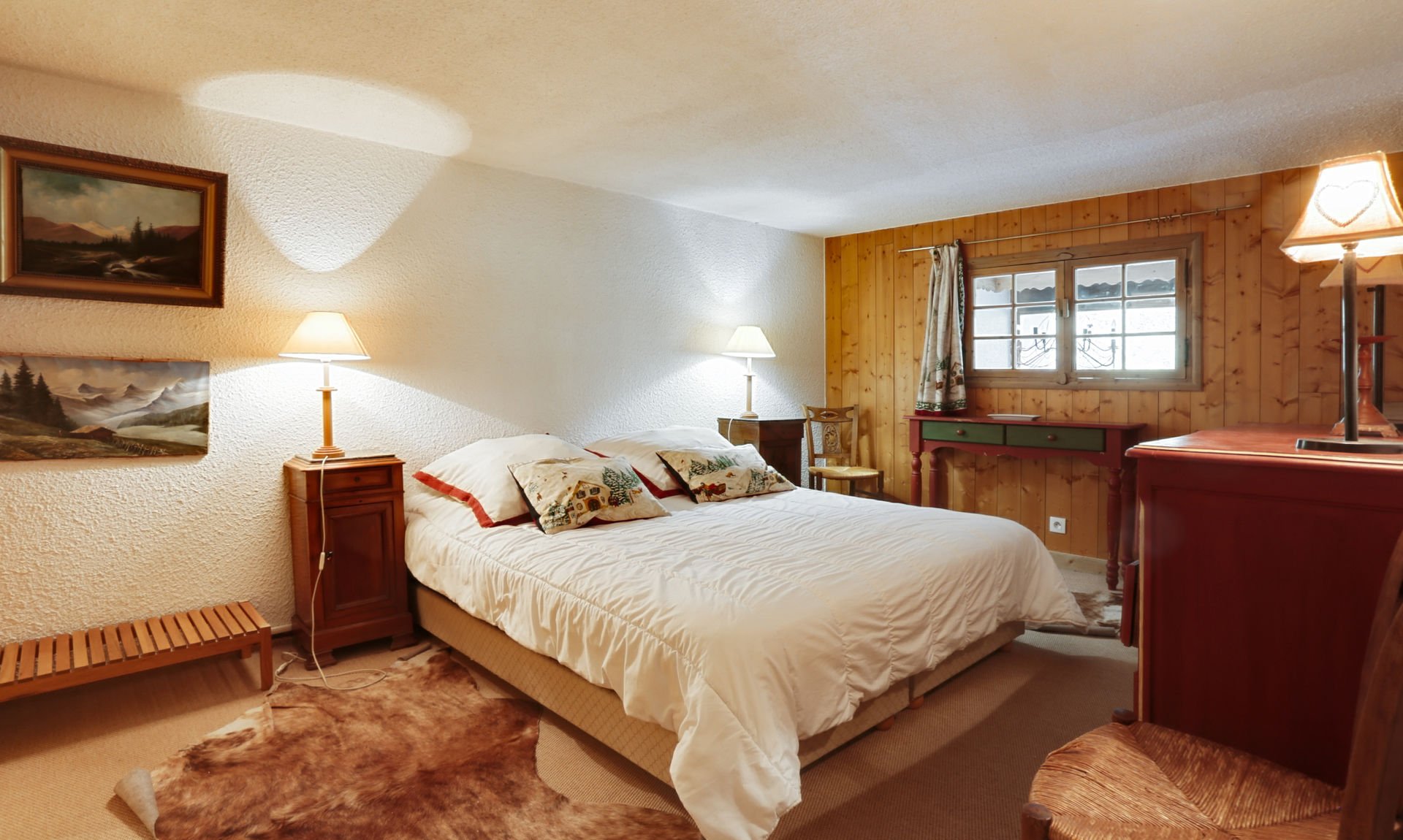 One of the bedrooms in Apartment Petaru in Meribel Centre One of the bedrooms in Apartment Petaru in Meribel Centre