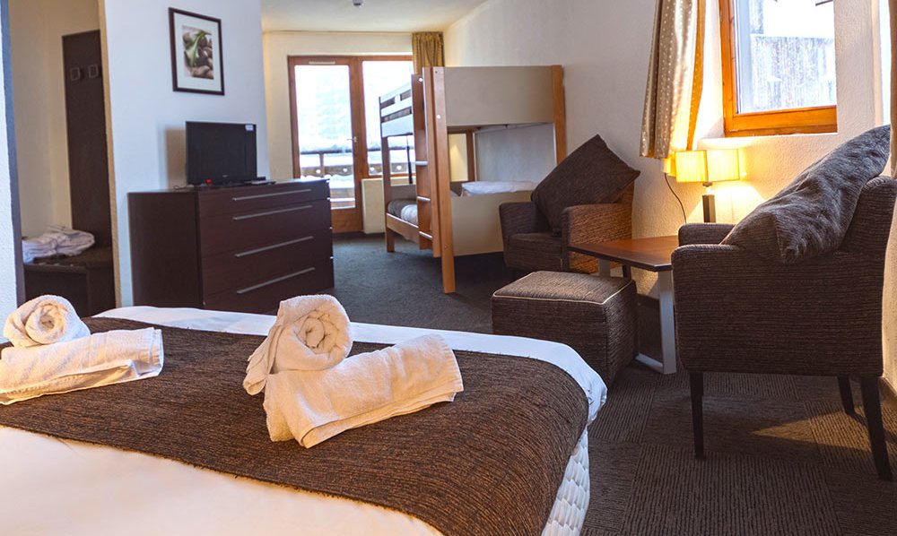 A Family Room in Hotel Le Montana in La Tania A Family Room in Hotel Le Montana in La Tania