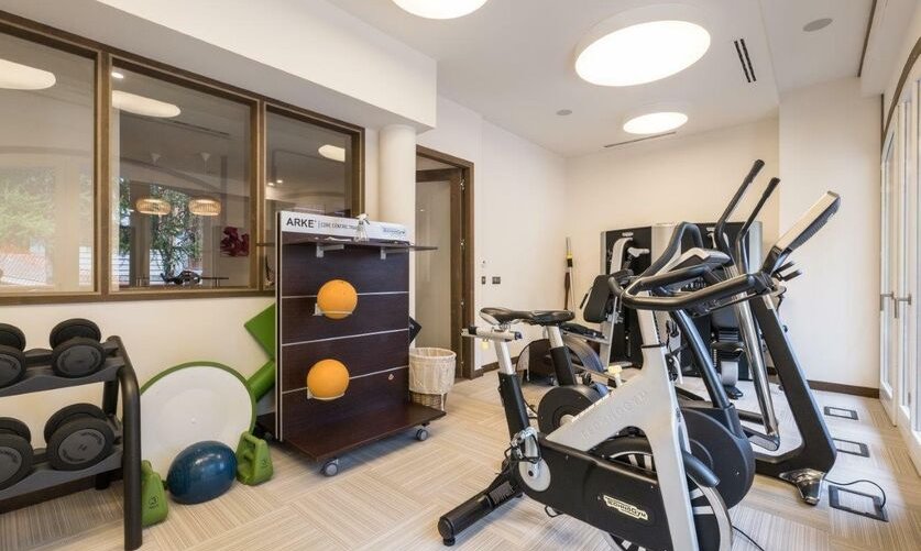 The well equipped Fitness area in Residence Aspen Lodge Meribel