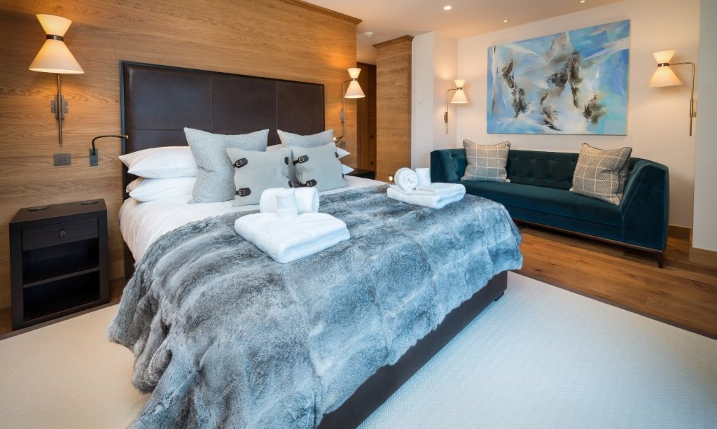 One of the beautiful bedrooms in Chalet Le Grenier Meribel Centre One of the beautiful bedrooms in Chalet Le Grenier Meribel Centre