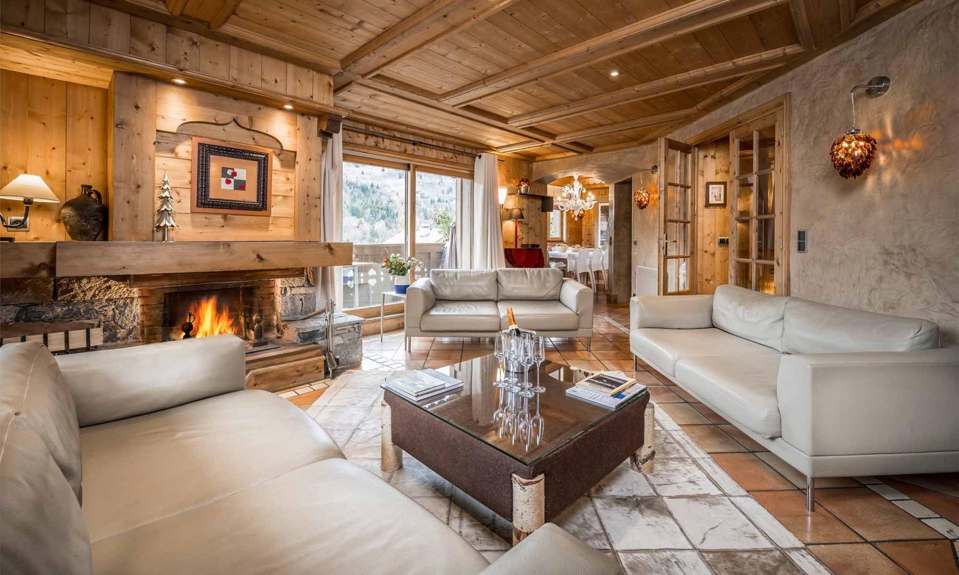 The Spacious Living area in Chalet Brioche Meribel