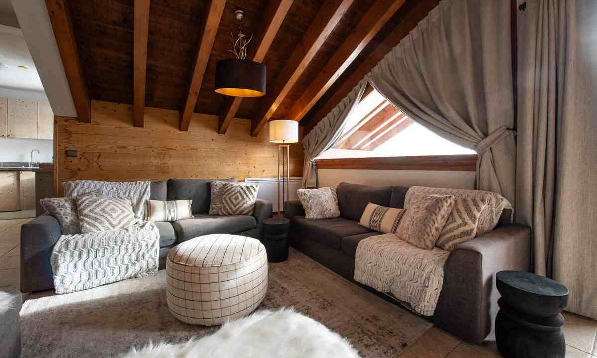 The Lounge area in Chalet Chloe Val Thorens