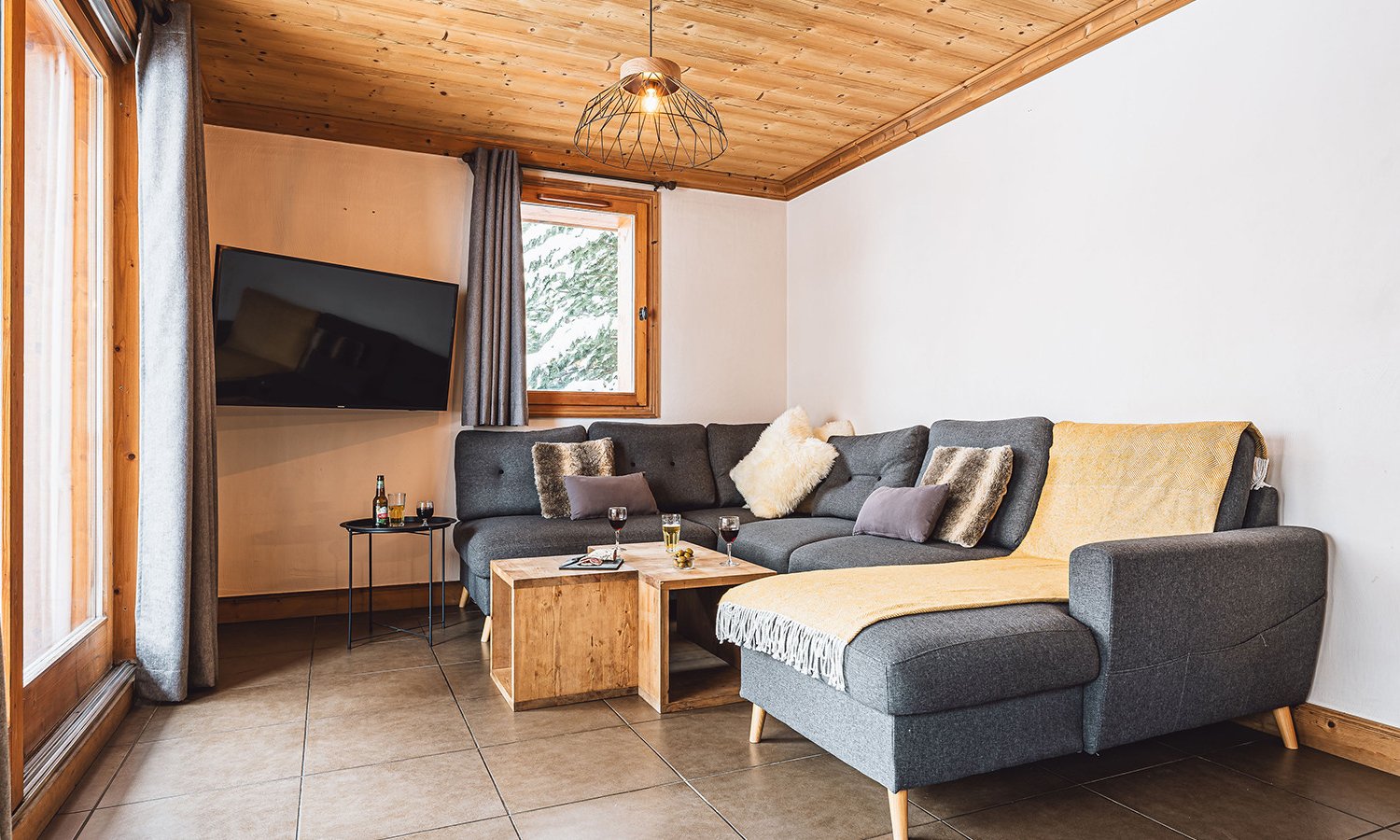 The Living area in Chalet Jakub Val Thorens