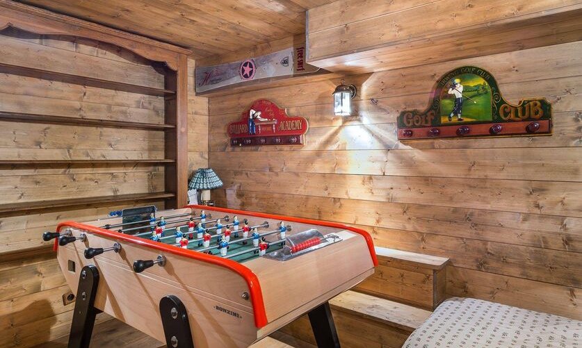 The Games room with table football in Chalet Colorado Meribel