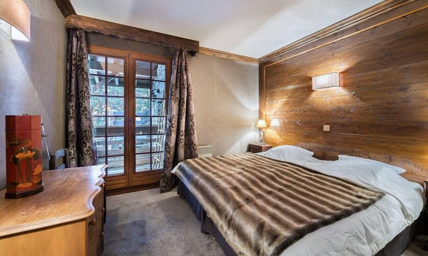 One of the bedrooms in Chalet Colorado in Meribel