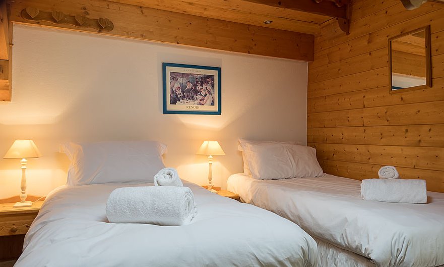 One of the Twin Bedrooms in Apartment Jardin d'Eden in Meribel One of the Twin Bedrooms in Apartment Jardin d'Eden in Meribel