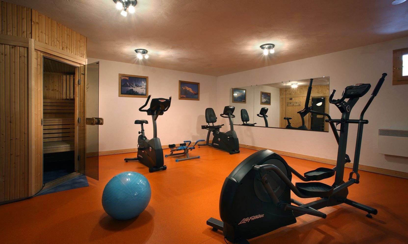 The Gym area in Chalet des Neiges Plein Sud Val Thorens The Gym area in Chalet des Neiges Plein Sud Val Thorens
