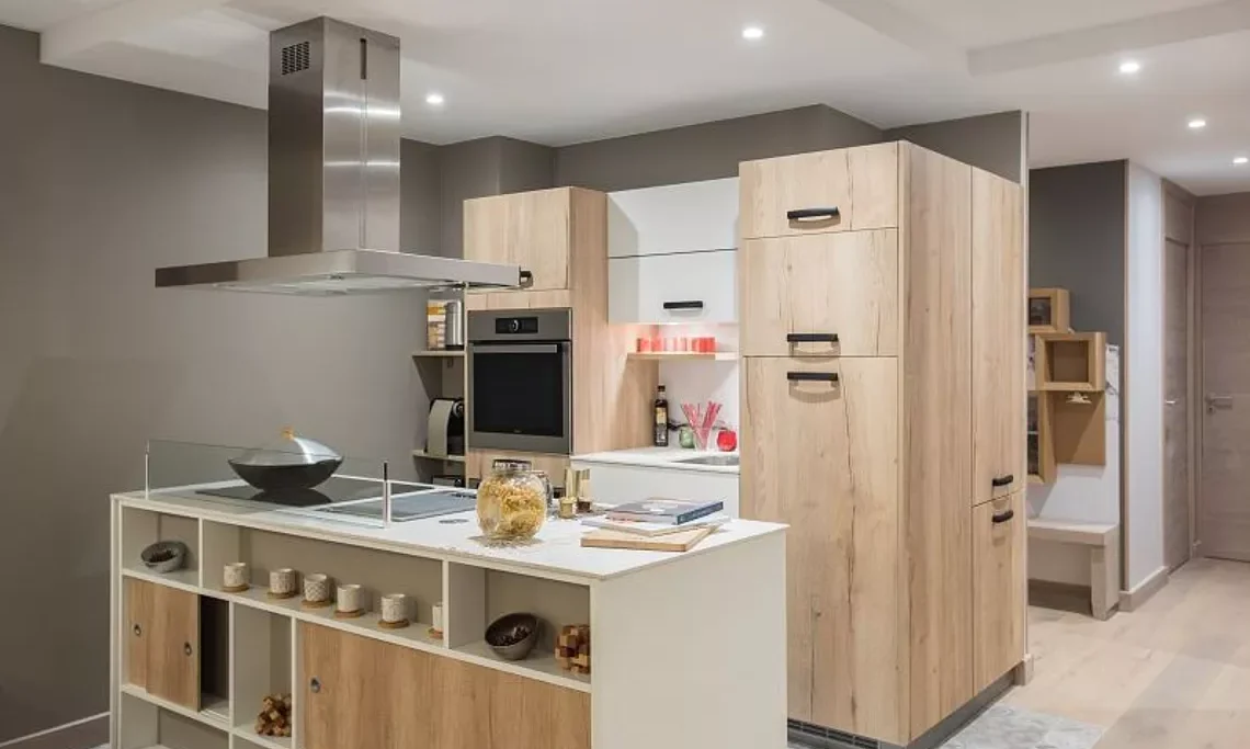 The Kitchen area in a 3 bedroom aparment in Residence L'Hevana Meribel The Kitchen area in a 3 bedroom aparment in Residence L'Hevana Meribel