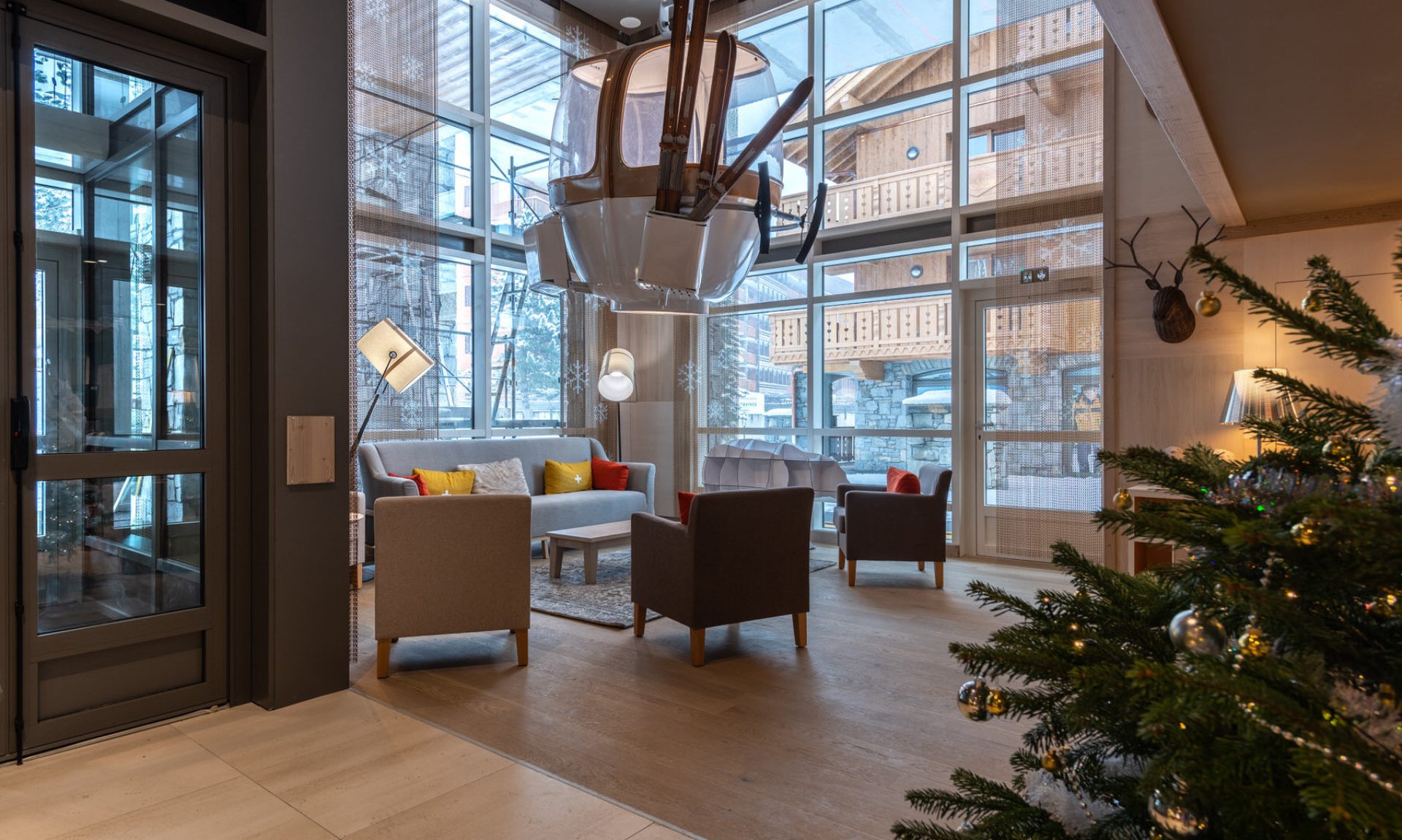 The Reception area in Residence L'Hevana Meribel The Reception area in Residence L'Hevana Meribel