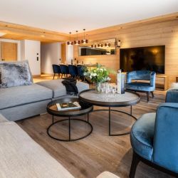 The comfortable Living area in one of the apartments in Residence Falcon Lodge Meribel