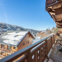 The view from the Balcony of Apartment Parc Alpin 302 in Meribel