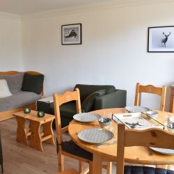 The Living and Dining area in Apartment Grand Duc 1 Meribel