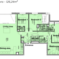 The Floorplan of Chalet Sabot Penthouse in Val Thorens