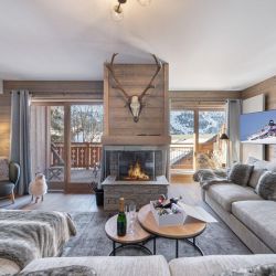 The lovely Living area in Apartment Parc Alpin 302 Meribel