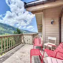 The balcony at Chalet Serpolet Meribel Centre