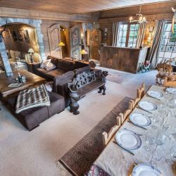 The Dining and Living area in Chalet Colorado Meribel