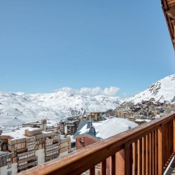 The view from the balcony at Catered Chalet Bonhomme Val Thorens
