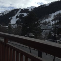 The balcony at Chalet Montana in Meribel Centre