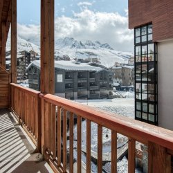 The Balcony at Catered Chalet Sabot Penthouse in Val Thorens