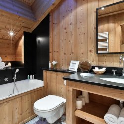 One of the bathrooms in Chalet Trois Ours Meribel Centre