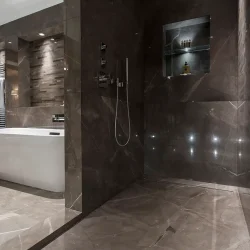 One of the beautiful bathrooms in Chalet Le Grenier in Meribel Centre