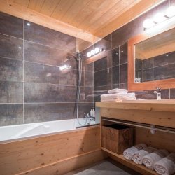 One of the Bathrooms in Chalet Bellacima Lodge, Meribel
