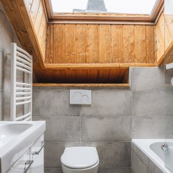 A bathroom in Chalet Virage in Meribel Centre