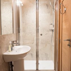 One of the bathrooms in Chalet Montana in Meribel Centre