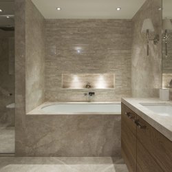 A bathroom in Chalet Le Grenier in Meribel Centre