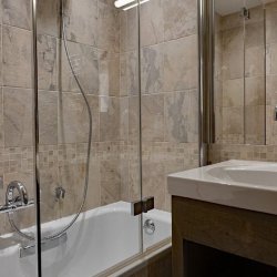 One of the bathrooms in Chalet Montana in Meribel Centre