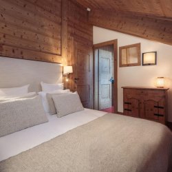 One of the lovely bedrooms in Chalet Trois Ours Meribel Centre