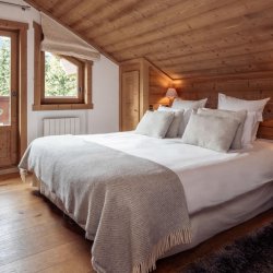 One of the Double/Twin bedrooms in Chalet Trois Ours Meribel Centre