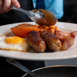 Cooked breakfast in Chalet L'Oxalys in Meribel