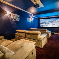 The fantastic Cinema Room in Chalet Bellacima Lodge, Meribel