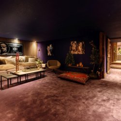 The spacious Cinema room in Catered Chalet Cheval Blanc Meribel Le Raffort