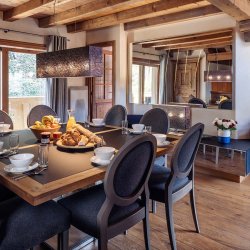 The Dining area in Chalet Mariefleur in Meribel