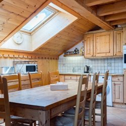 The Dining and Kitchen area in Apartment Jardin d'Eden in Meribel