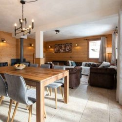 The Dining and Living area in Chalet Noella Val Thorens
