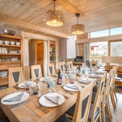 The bright and spacious Dining area in Chalet Bellacima Lodge, Meribel