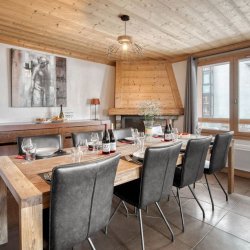 The Dining area in Catered Chalet Sabot Val in Thorens