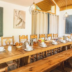 The Dining area in Chalet Virage in Meribel Centre