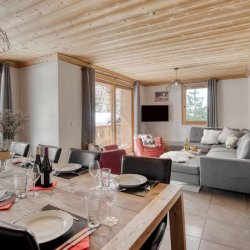 The Dining and Living area in Catered Chalet Sabot Val in Thorens